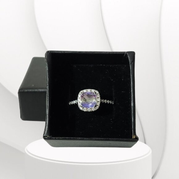 BP STERLING CLUB LAB CREATED BLUE/PURPLE BI COLOR ALEXANDRITE RING (Size 10) - Picture 5 of 7